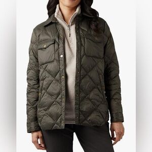 32 Degrees Women's Quilted LIGHTWEIGHT Jacket - Dark Olive, SMALL